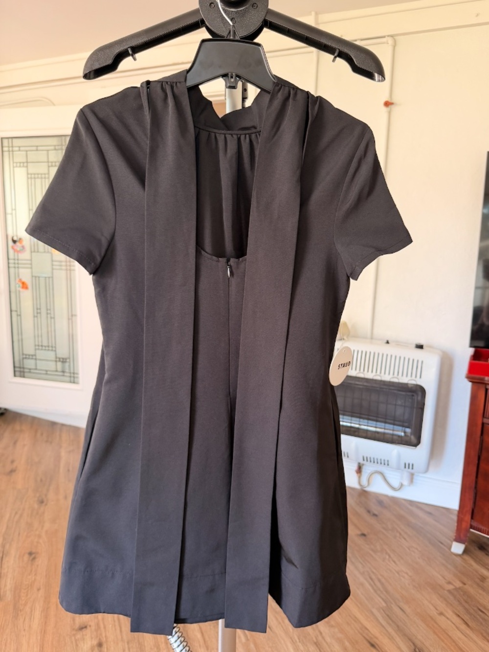Staud - Mini Ilana High Neck Mini Dress Black Size M NWOT - Picture 7 of 13